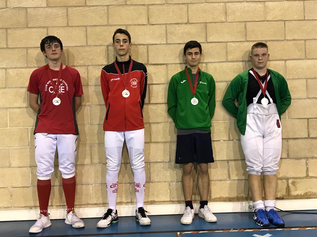 Podio del Campeonato de Florete M15